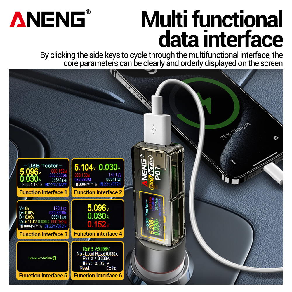 ANENG P01 USB 테스터, 전압계, 전류계, T - Co Detector Plug 리뷰 및 가격